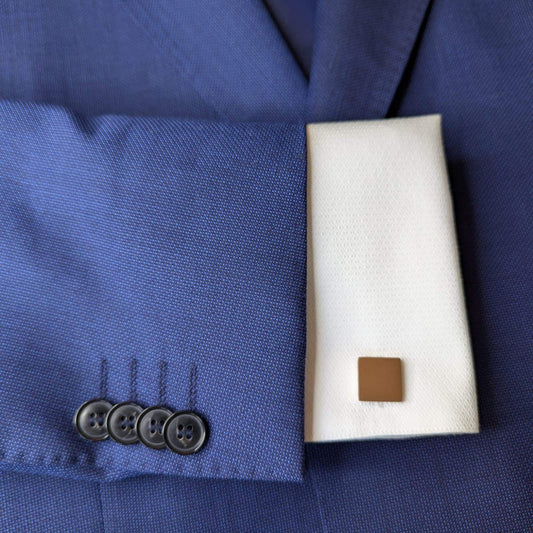 Fyrkantiga Manschettknappar i Roséguld på kostym